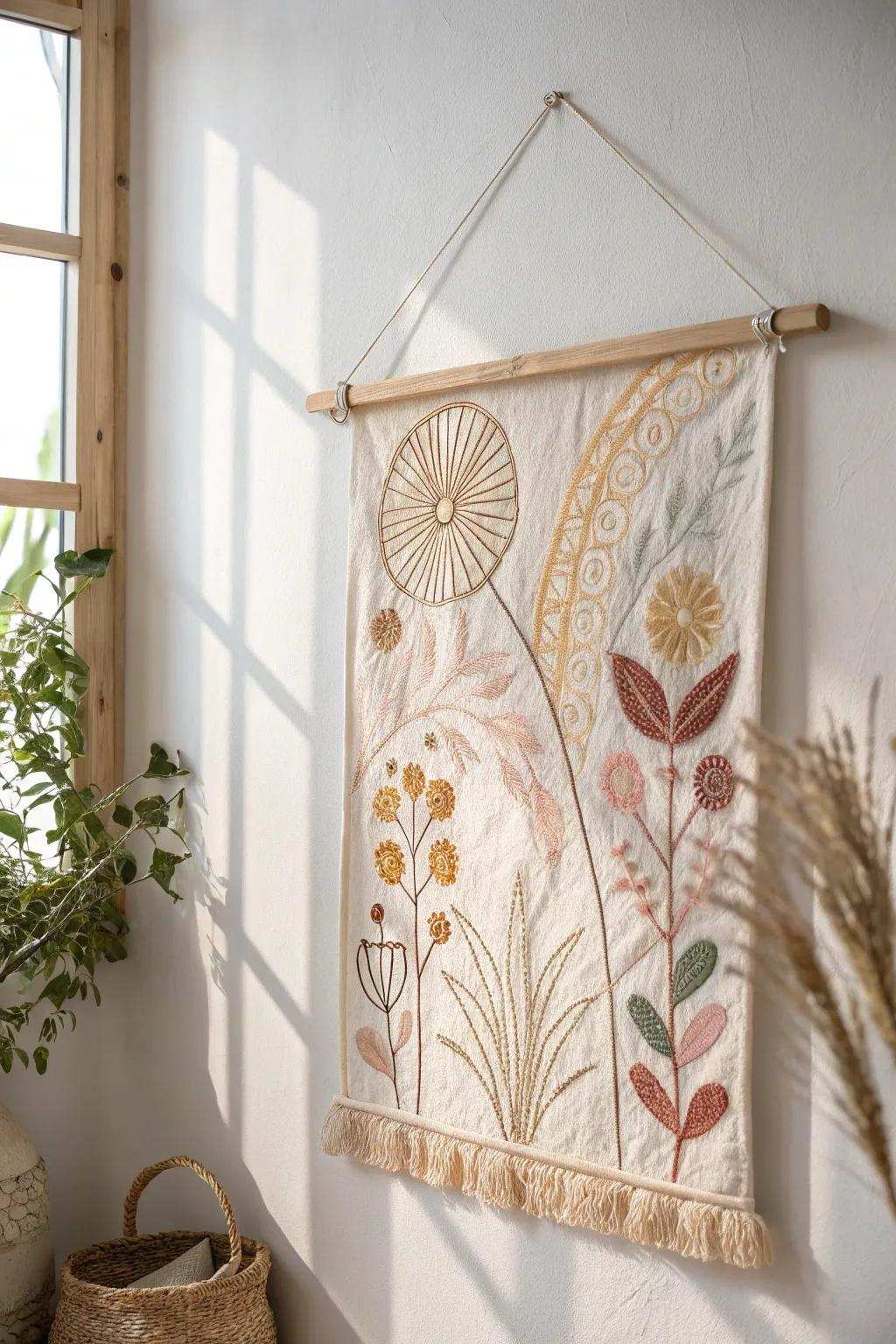 Enhance your setting using the serene elegance of self-made fiber wall art.