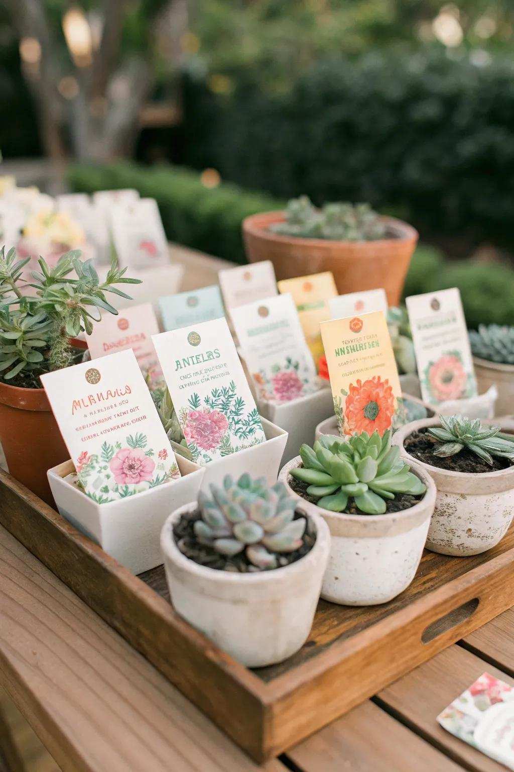 Environmentally conscious gifts please attendees and align with sustainable methods.