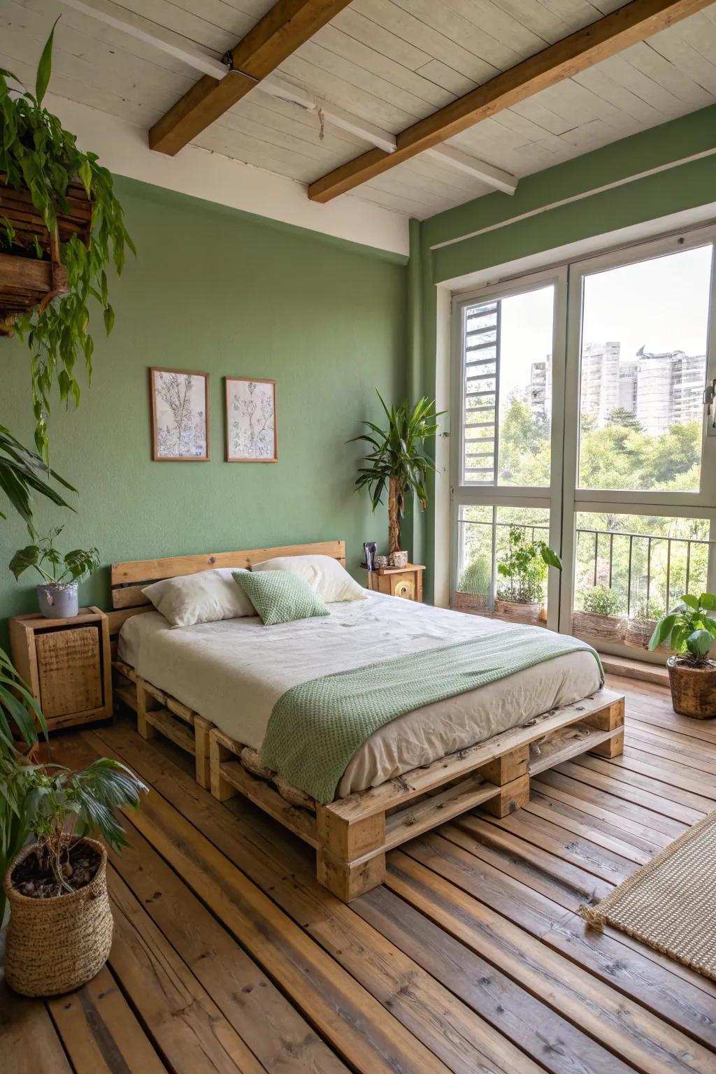 Environmentally considerate materials create a sustainable green space.