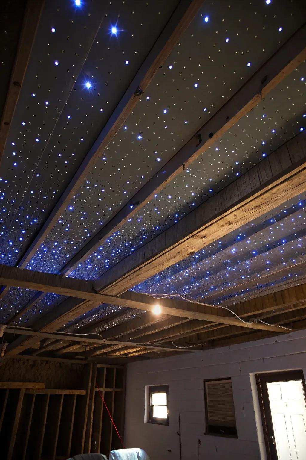 Establish a magical atmosphere with fiber optic lighting.