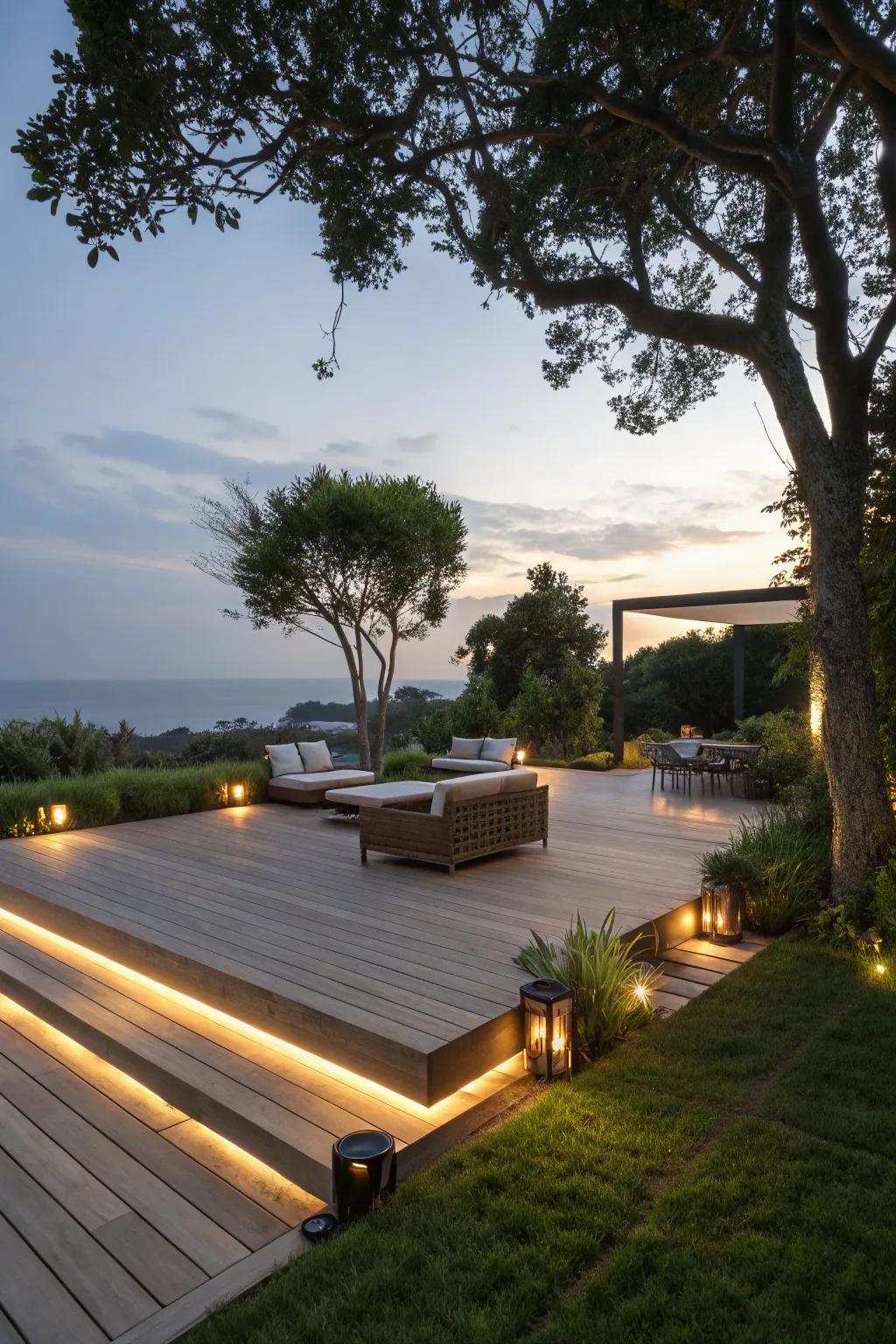 Establish the disposition with mesmerizing nocturnal illumination.