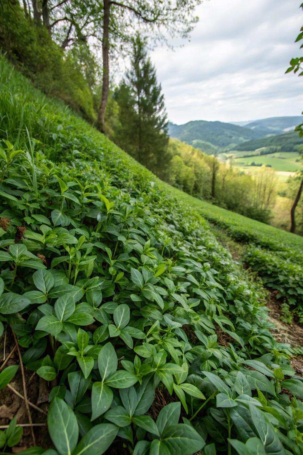 Evergreen Creeper grants a lush, green protection throughout the seasons.