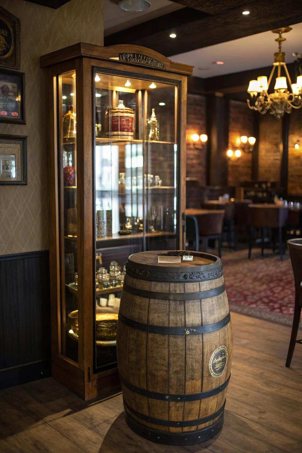 Exhibit your treasures in a liquor cask display unit that’s both stylish and functional.