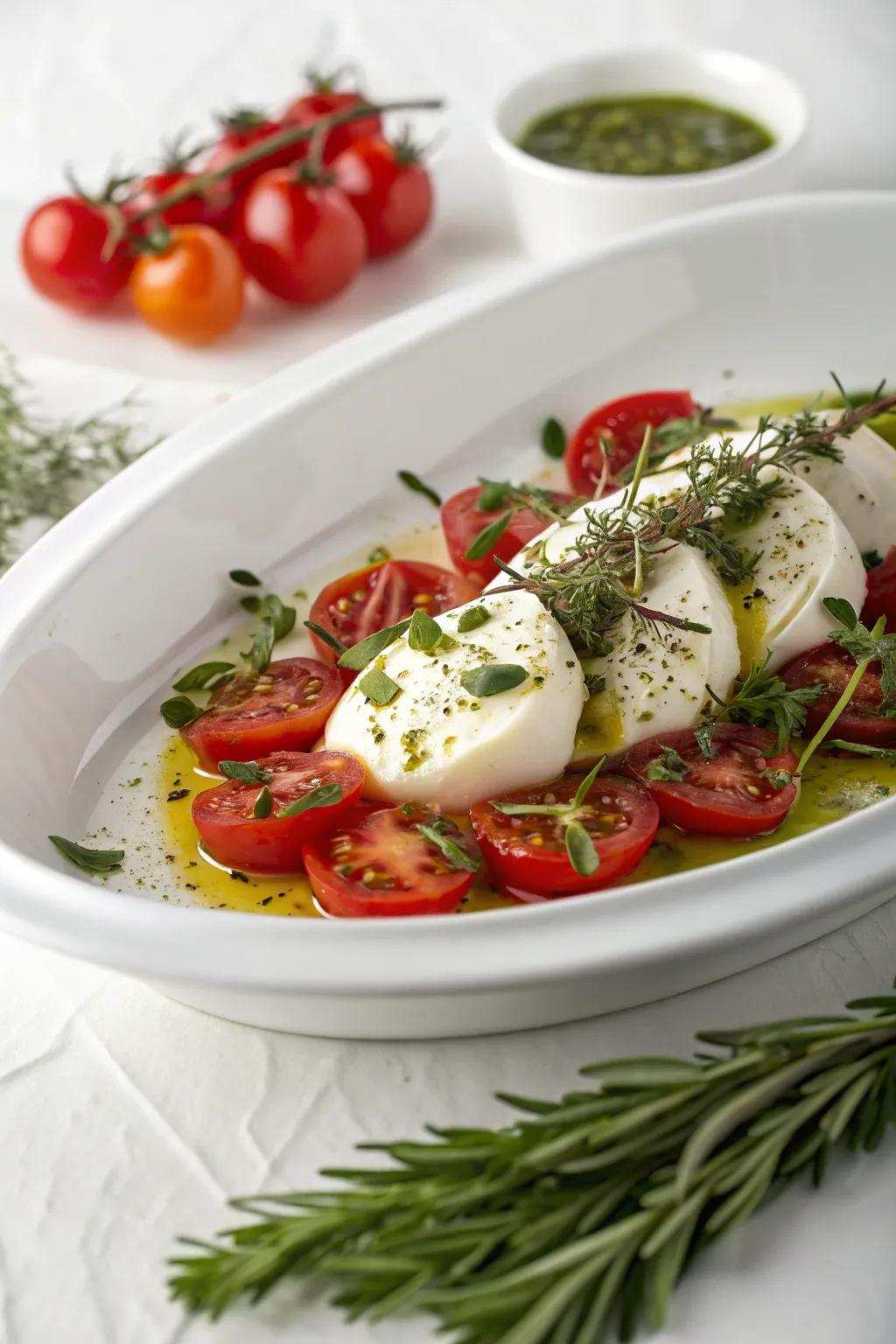 Experience sophistication with an herb-permeated cold plate.