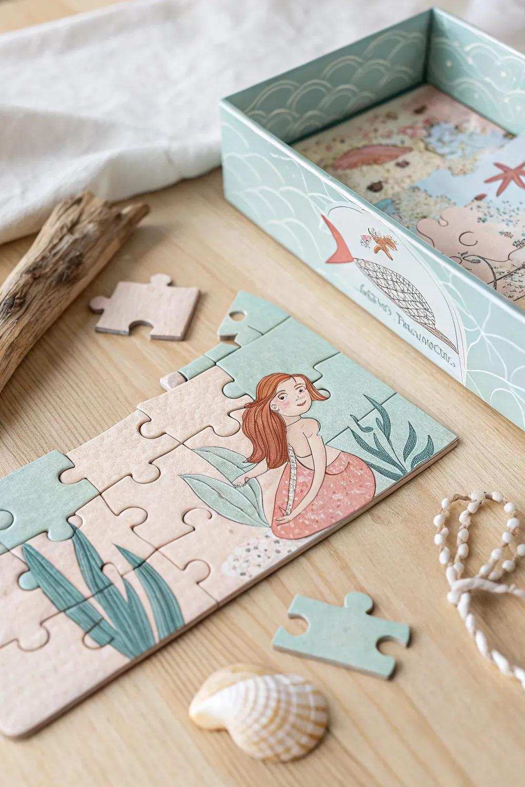 Explore your creativity with our enchanting Mermaid Puzzle Packs — a stellar blend of simplicity and oceanic charm!