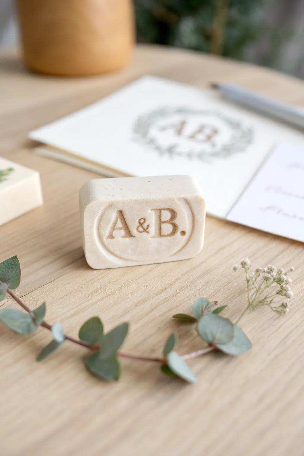 Express your character via personalized initial imprints.