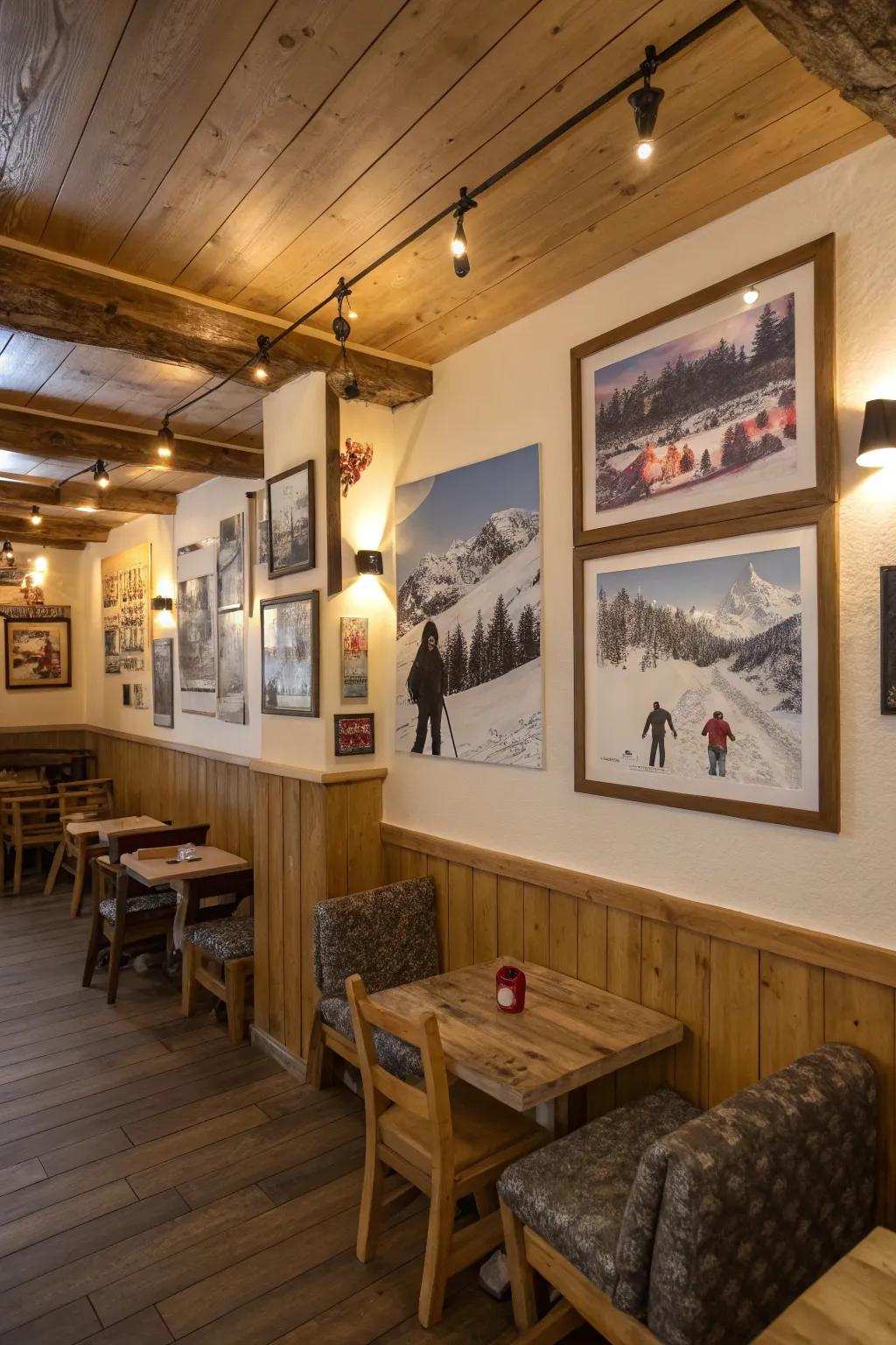 Express your passion for skiing through carefully selected art.