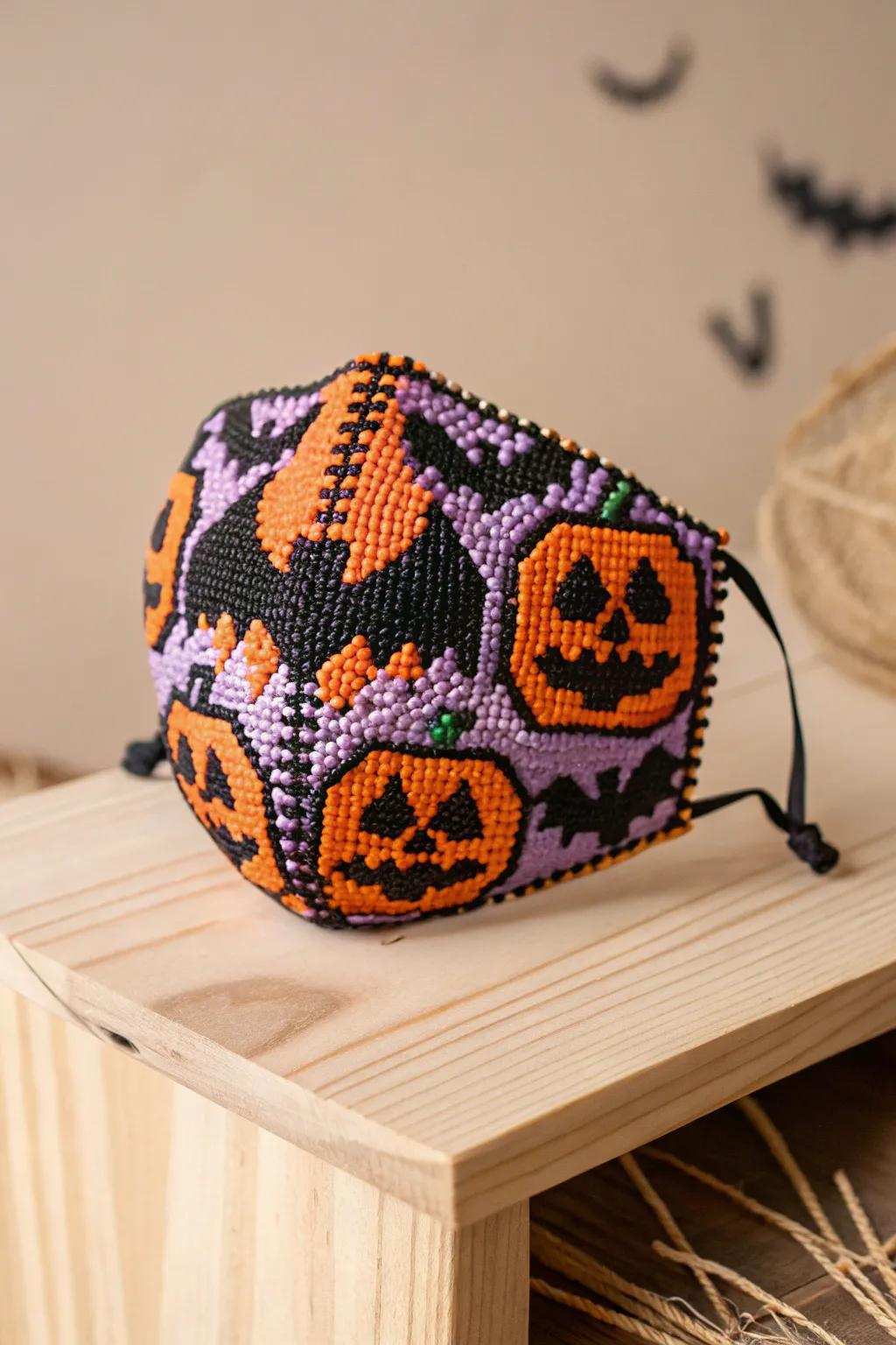 Express your unique style with this impressive Halloween-inspired mask – a great mix of effortlessness and festive charm!