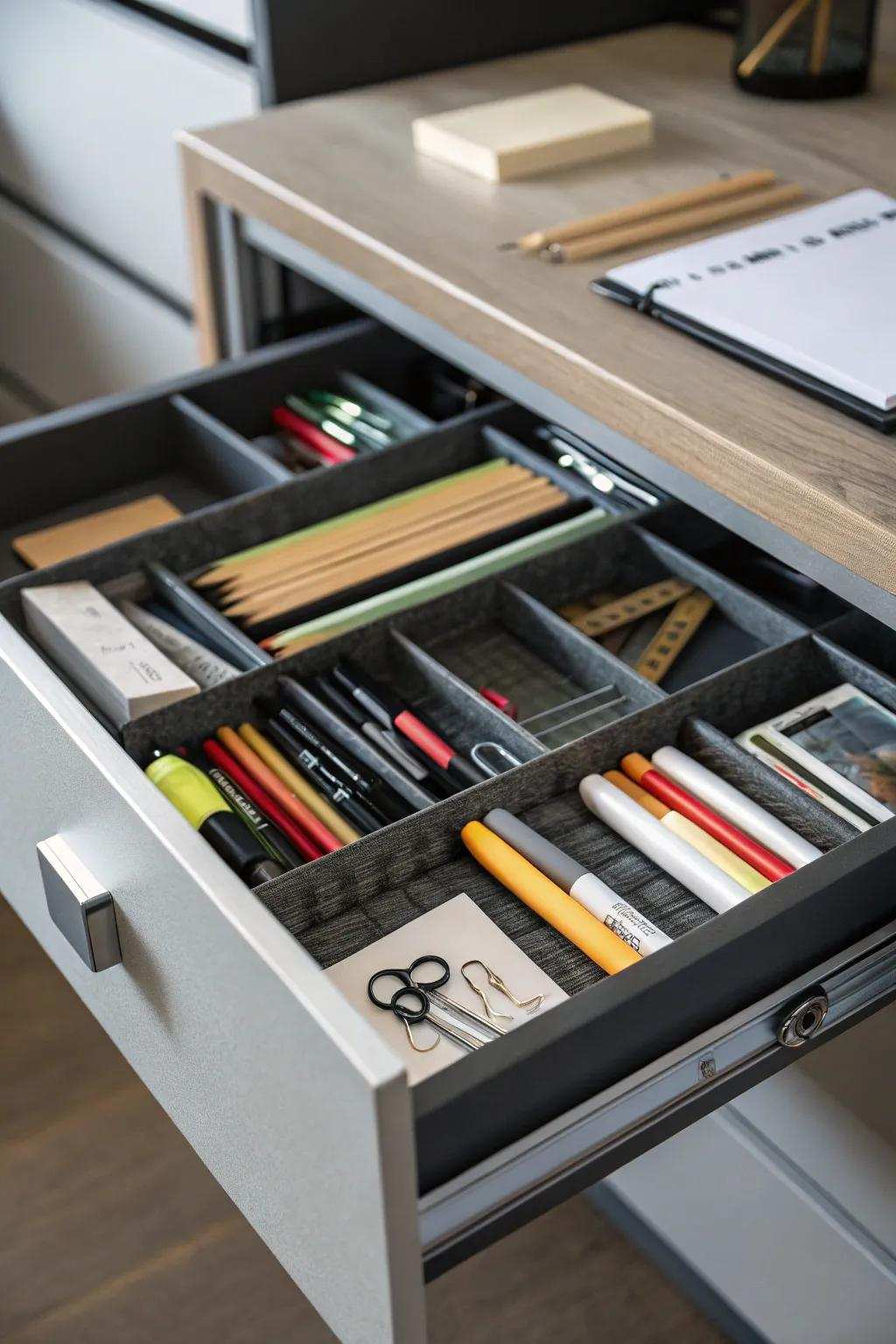 Extendable shelves enhance storage capabilities and ease of access.