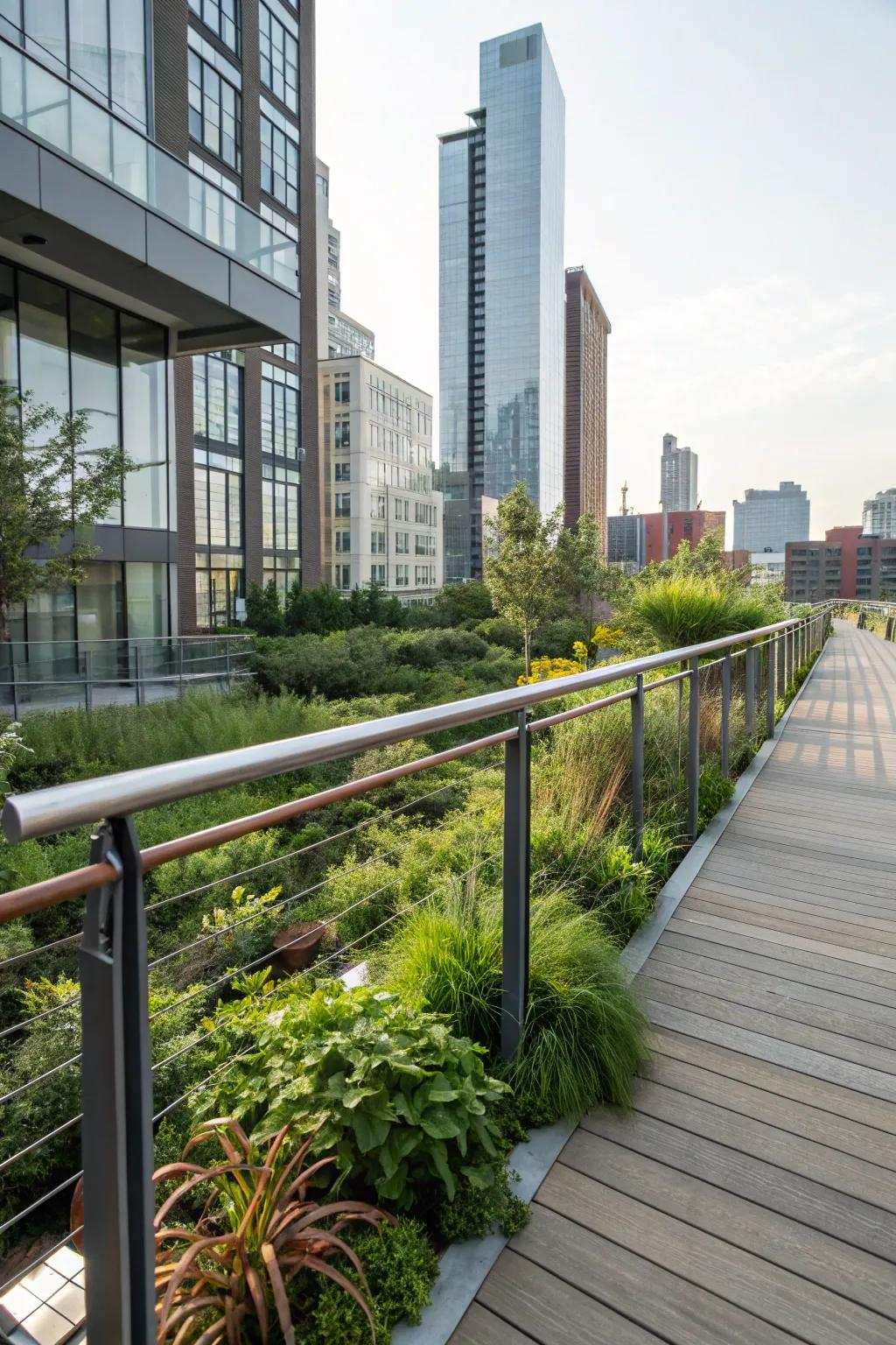 Factory pipe sidings add a unique edge to outdoor spaces.
