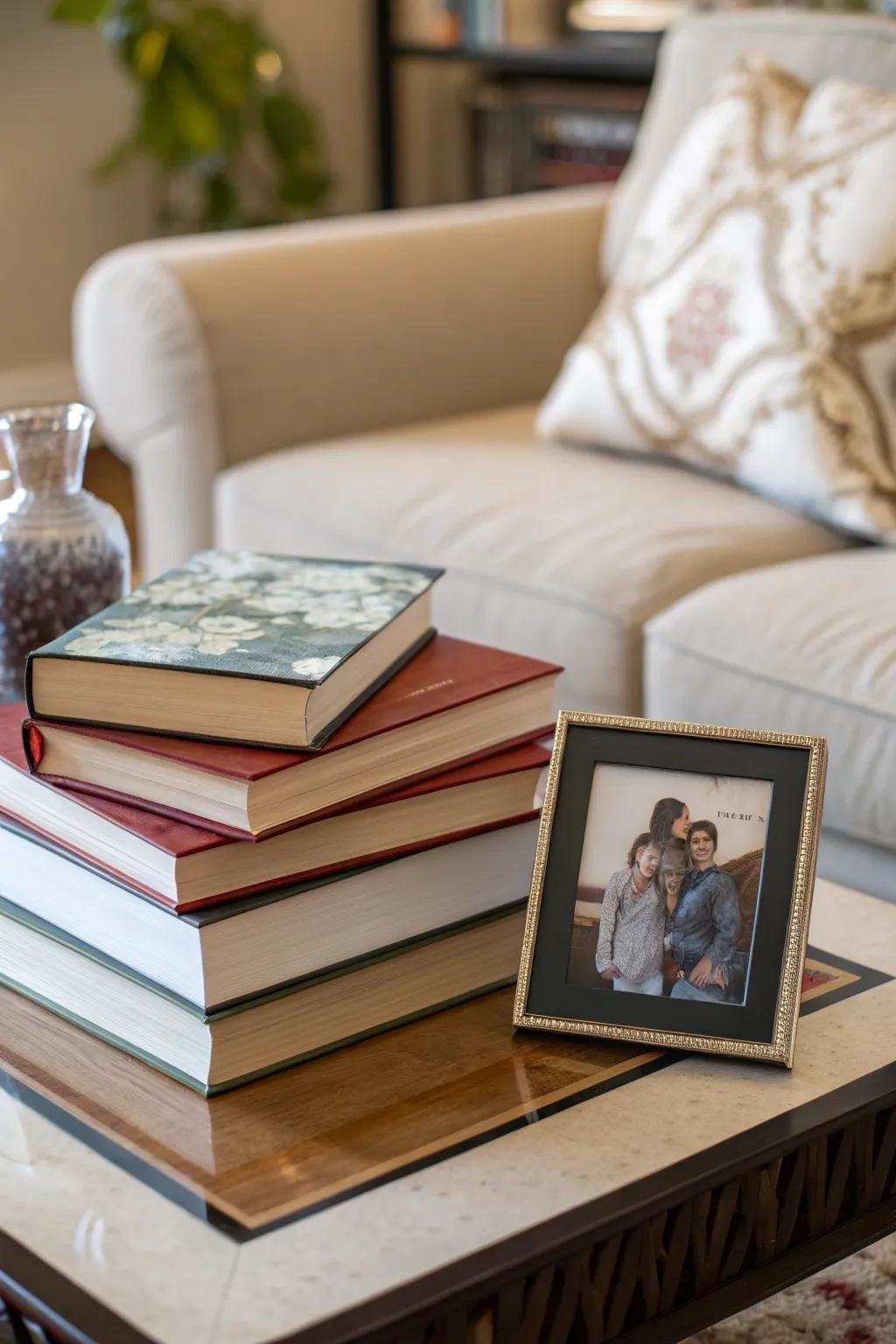 Familial photographic images suffuse your design aesthetic with a perception of individual affection.