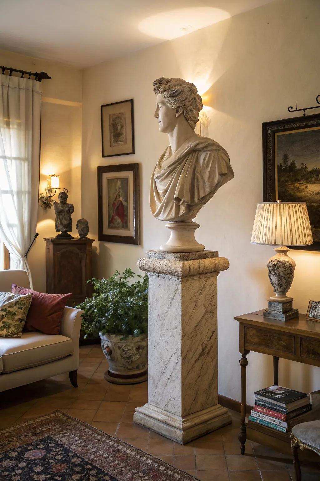 Famous Italian sculptures add classical elegance and style to your decor.