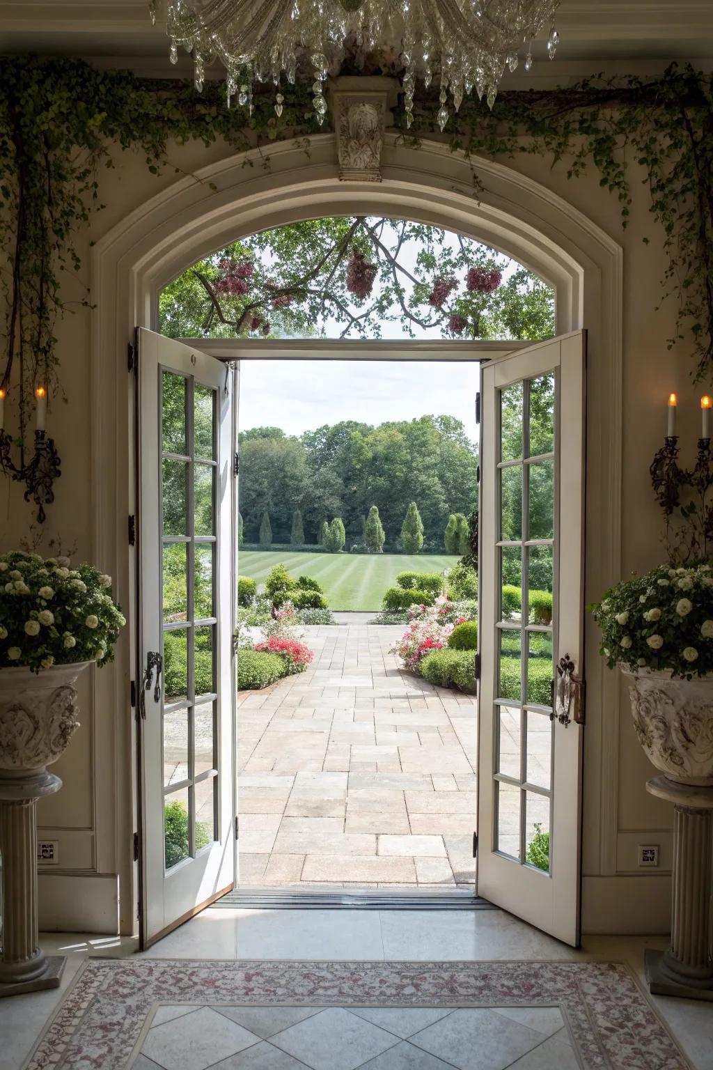 Fancy entry for a stylish welcome.
