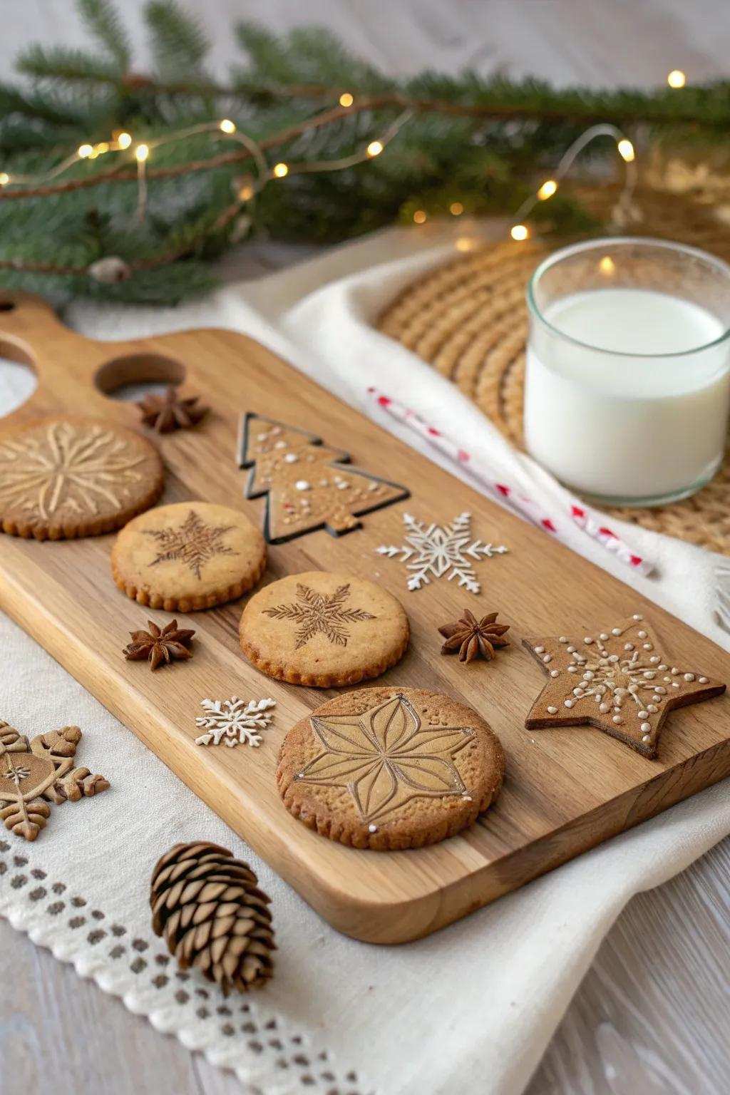 Fashion a magical moment for Santa with this exquisitely designed confection plank. 🎄✨