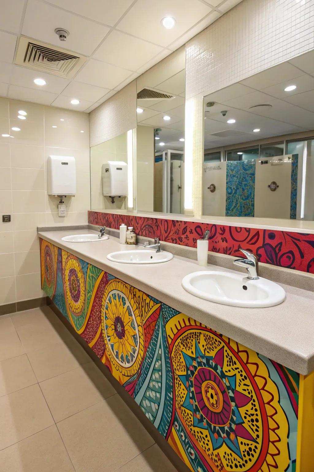 Faux finish countertops provide versatility and affordability.