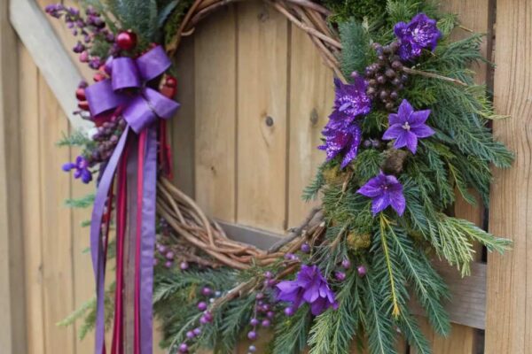 Purple Christmas Wreath Ideas