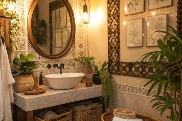 20 Boho Bathroom Makeover Ideas