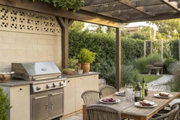 Outdoor Kitchen Pergola Ideas for Summer Entertaining