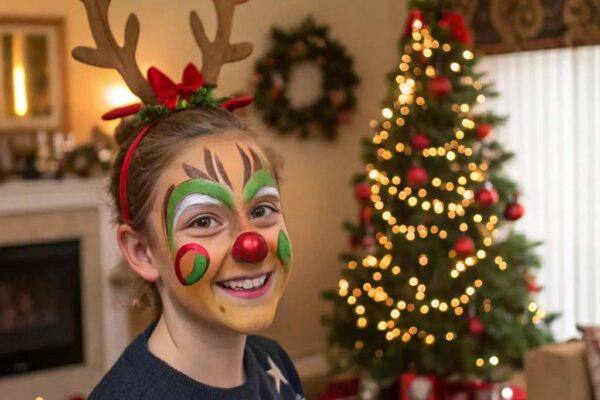 Christmas Reindeer Face Paint Designs