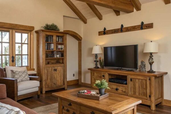 Wooden Beams Elevate Room Design