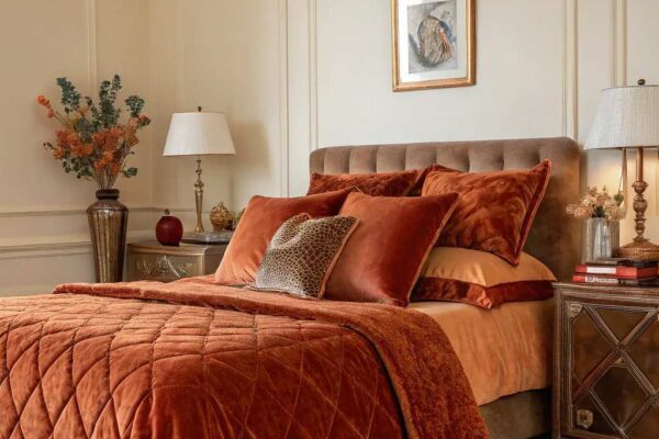 Orange and Brown Bedroom Decor Ideas