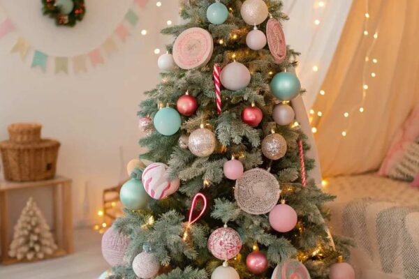 Beautiful Christmas Tree Decorations with Glass Ornaments