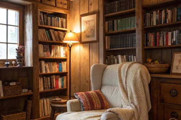 Farmhouse Library Layout Ideas to Create a Cozy Reading Space