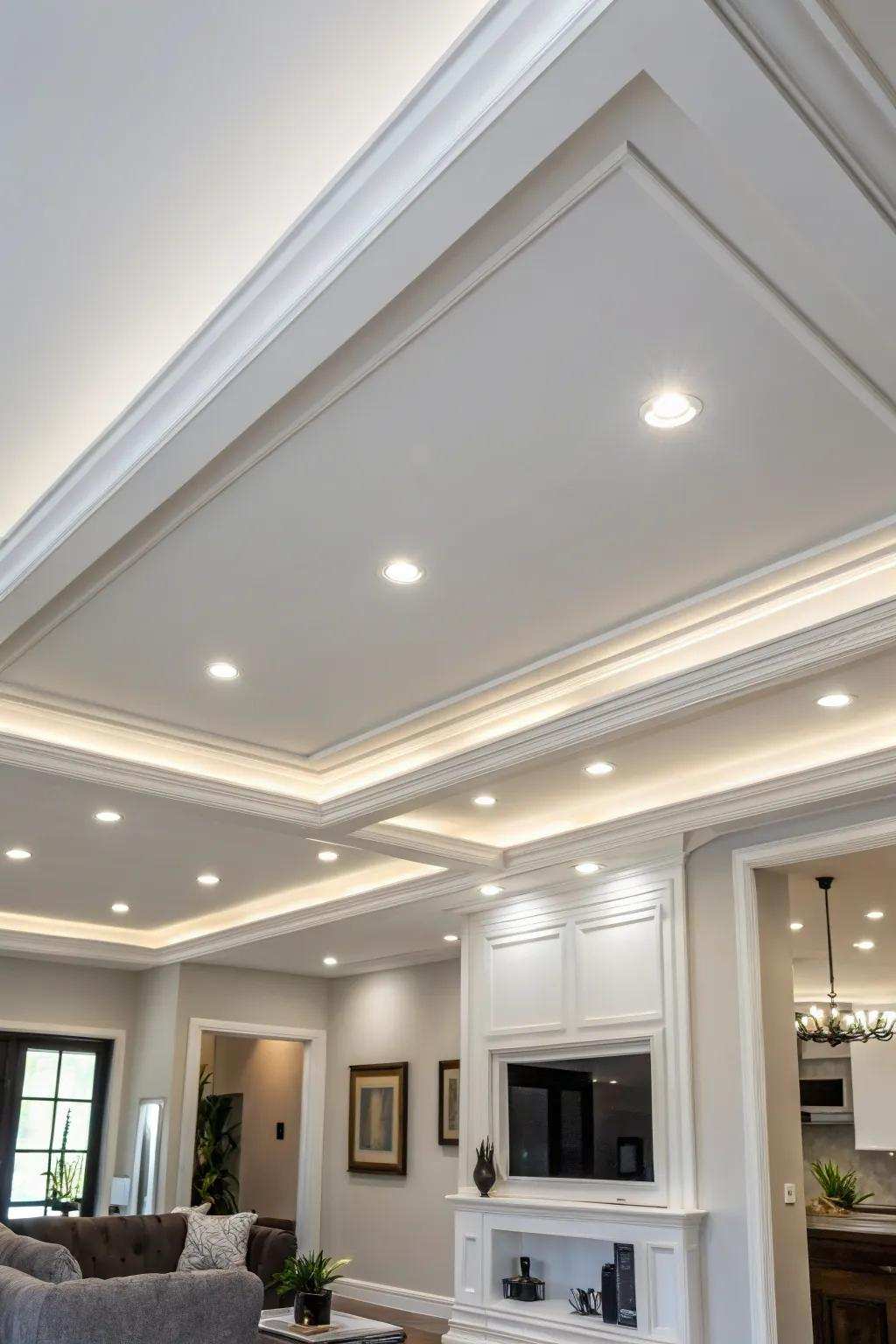 Fitted lights deliver a sleek, minimalist lighting option.
