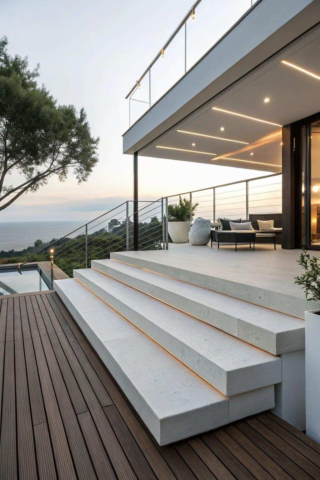 Floating steps that add a modern classy touch