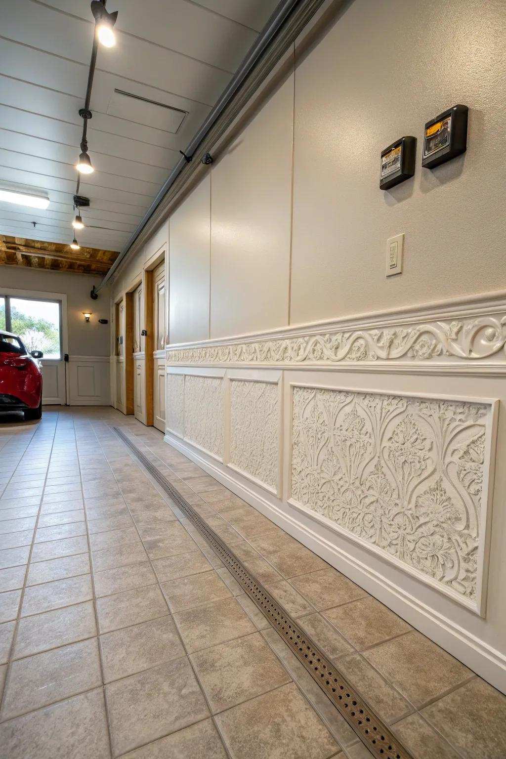 Floor trim finalizes the appearance of your garage.