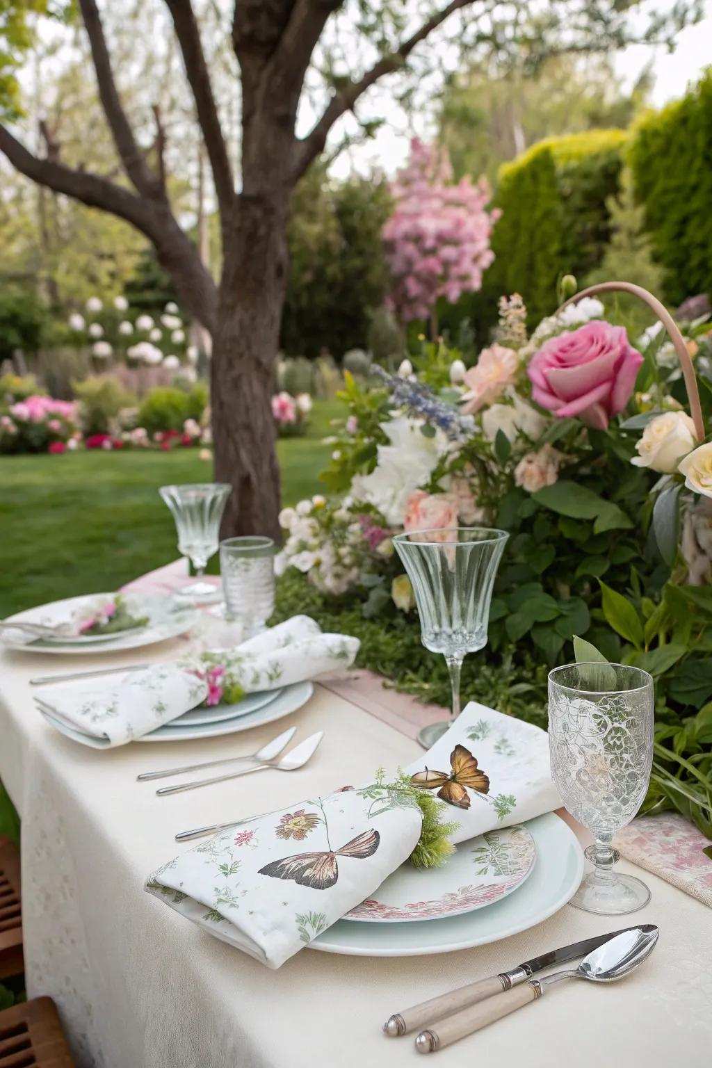 Flyer folds bring whimsical charm to your table.