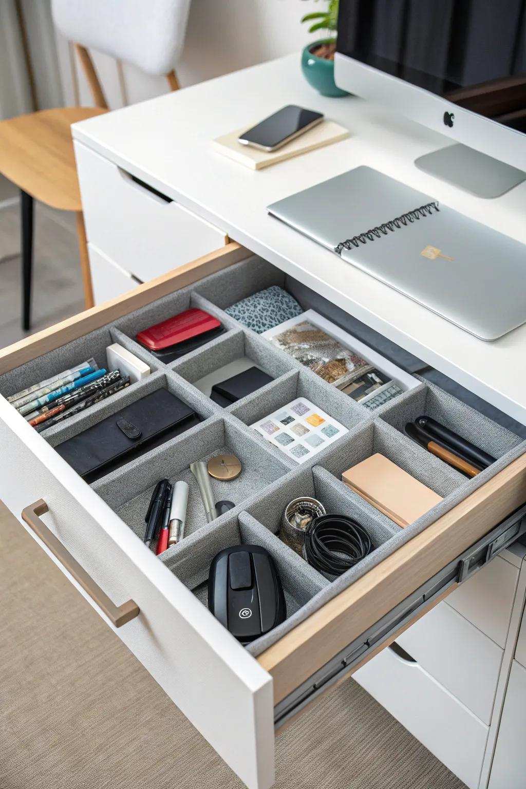 Foldable inserts offer adaptable storage solutions.
