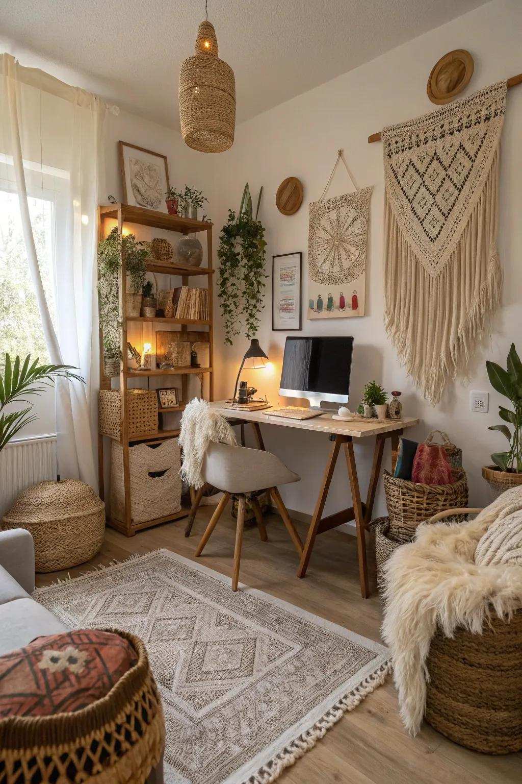 Free feeling styles bring warmth and creativeness to the workspace.
