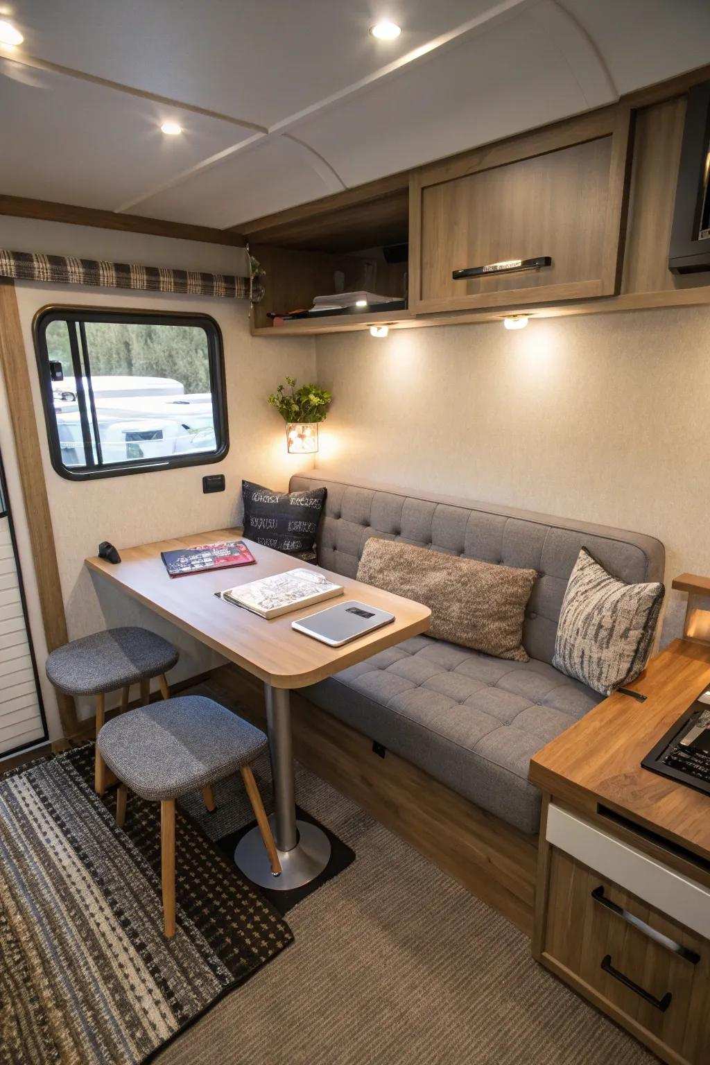 Furniture that can be changed fits space limits efficiently.