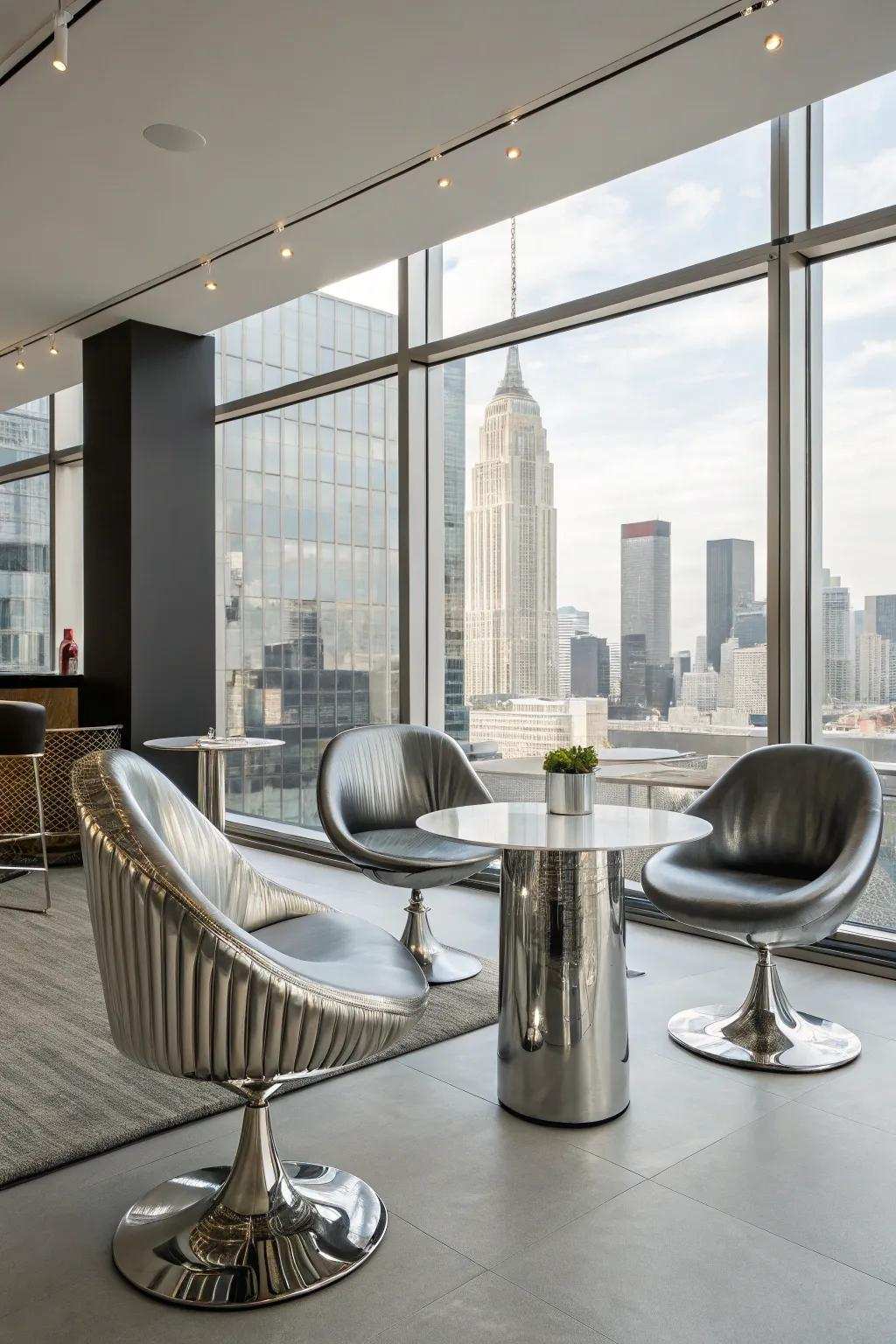 Futuristic components cultivate a cutting-edge atmosphere.