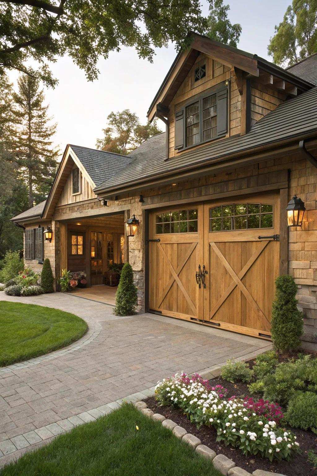 Gate-style doors include an element of rural allure.