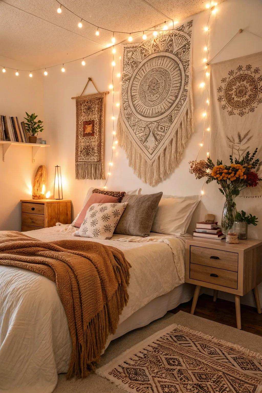 Gentle illumination incorporates a cozy, personal glow to your bedroom.
