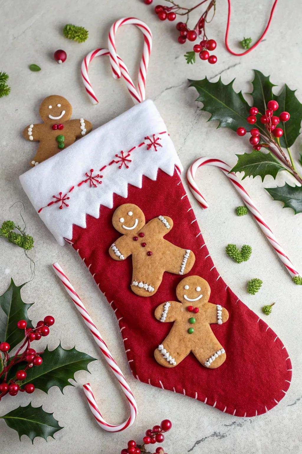 Gingerbread figures contribute a delightful and festive attraction.