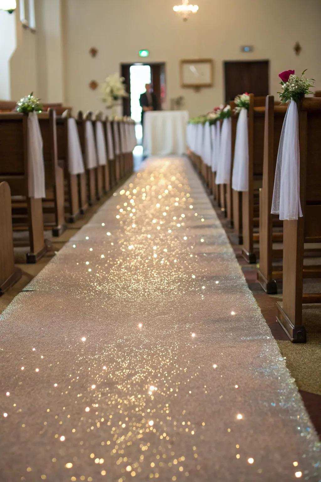 Gleaming aisles contribute a subtle trace of enchantment to your occasion.