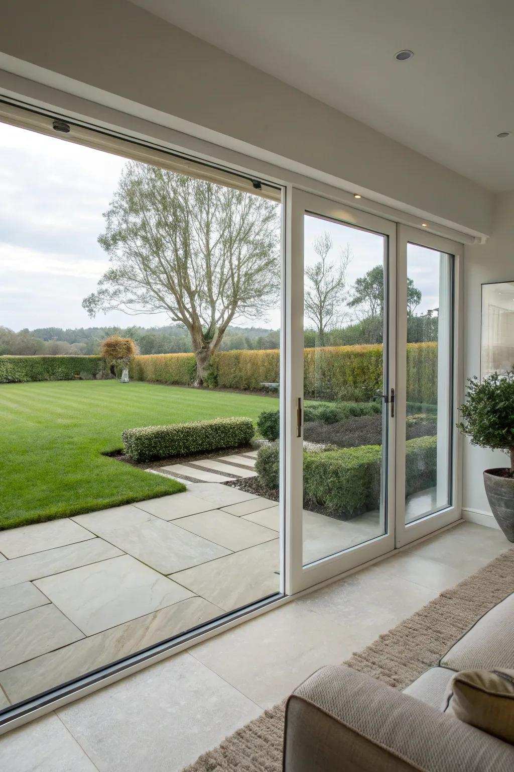 Glide entrances in a simple setup for saving space.
