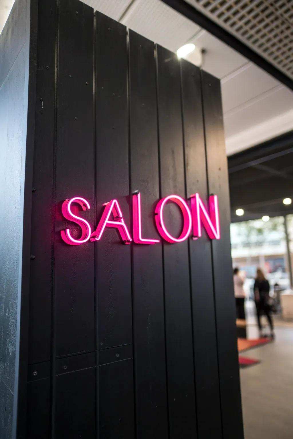 Glow signs that spotlight style and brand identity.