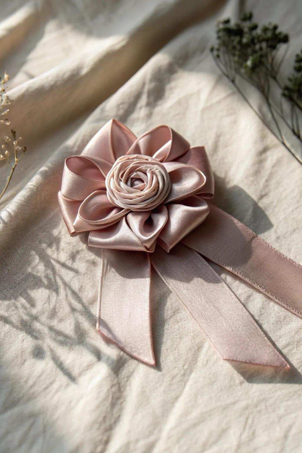 Grace in simplicity: Uncover the artistry of the rosette bow.
