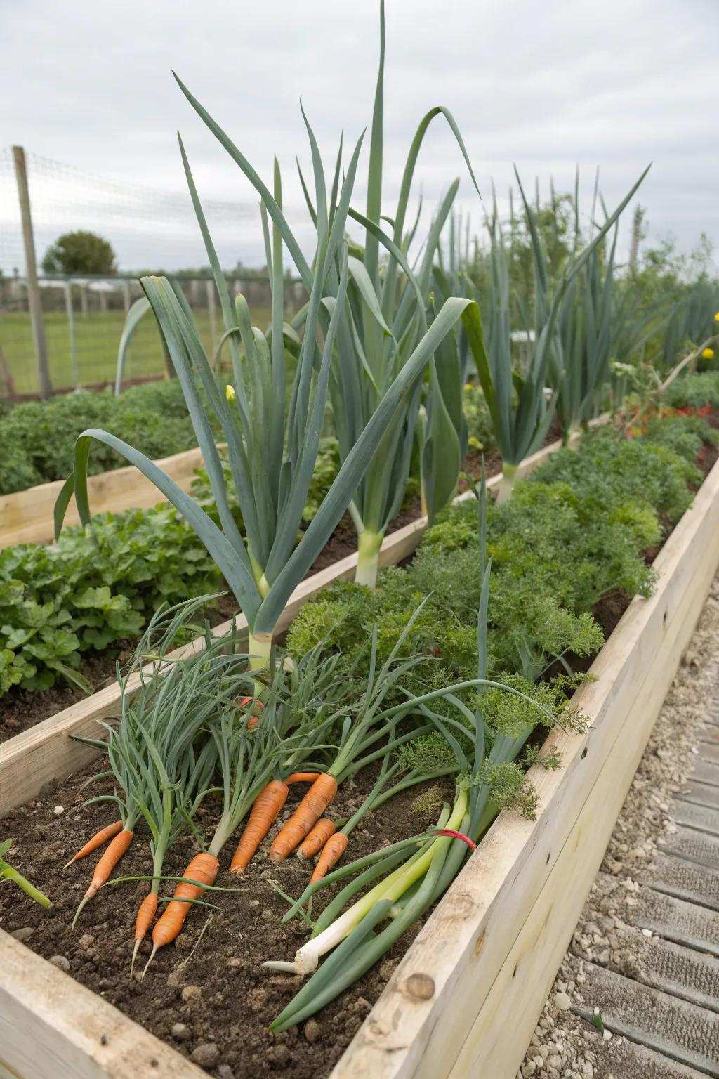 Grassy stalks and scarlet roots, a partnership that elevates gardening fitness.