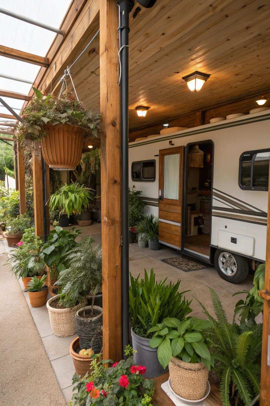 Greenery adds vibrancy and life to your pole barn.