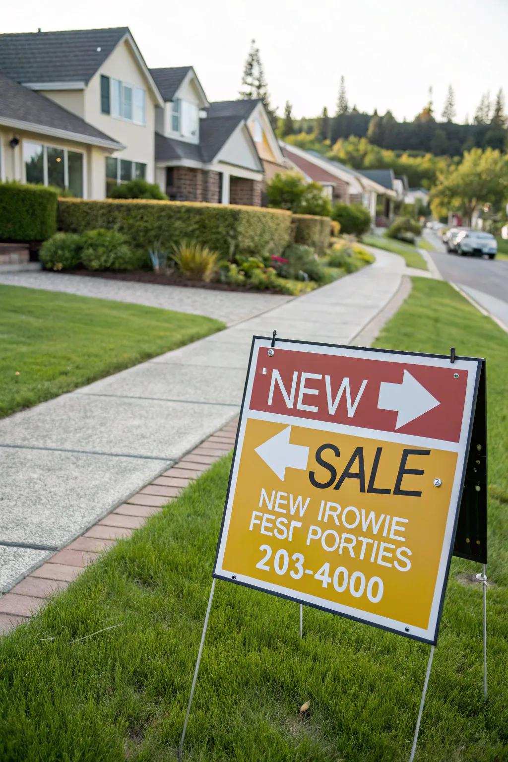 Guide potential buyers with clear directional signs.