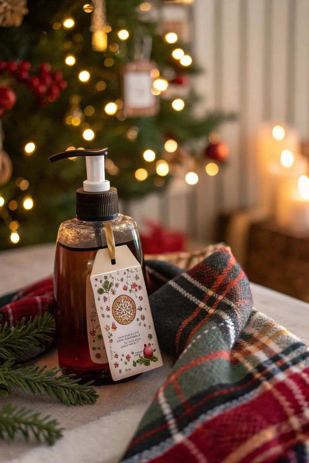 Hand cleanser featuring a bespoke marker for a unique element