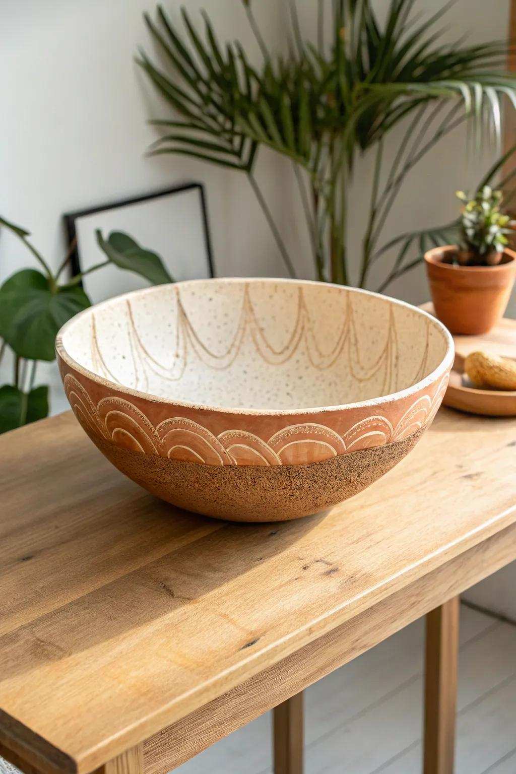 Handmade Elegance: Discover the art of making ornamental clay bowls that add a hint of natural beauty to your home.