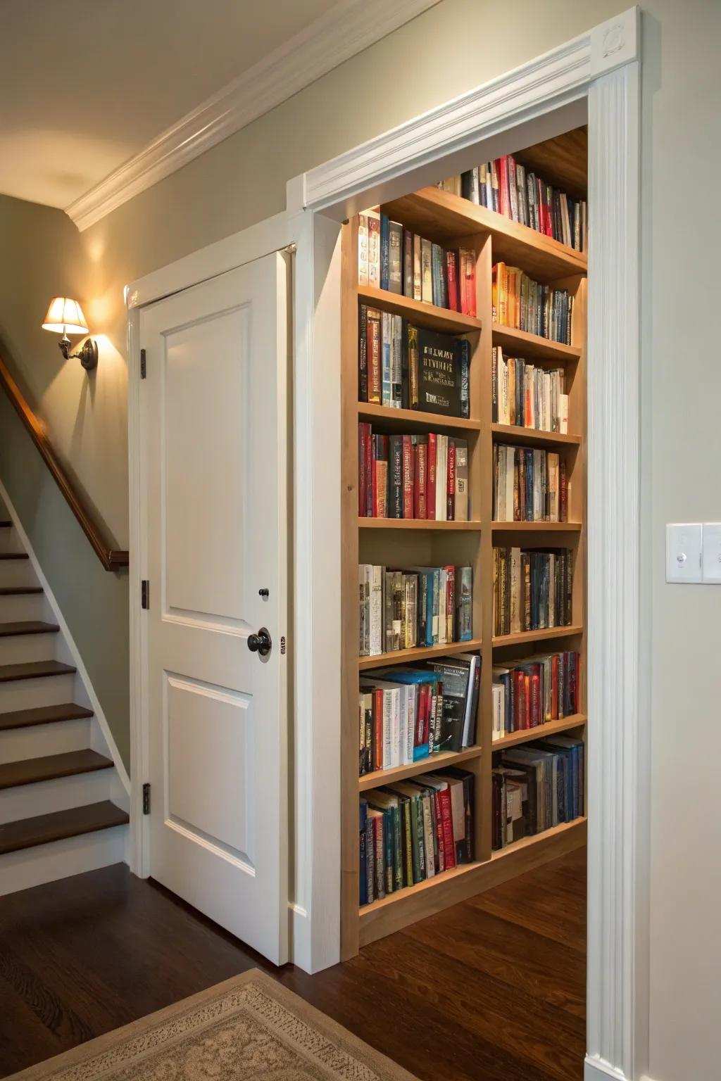 Hidden doors offer a secretive surprise.