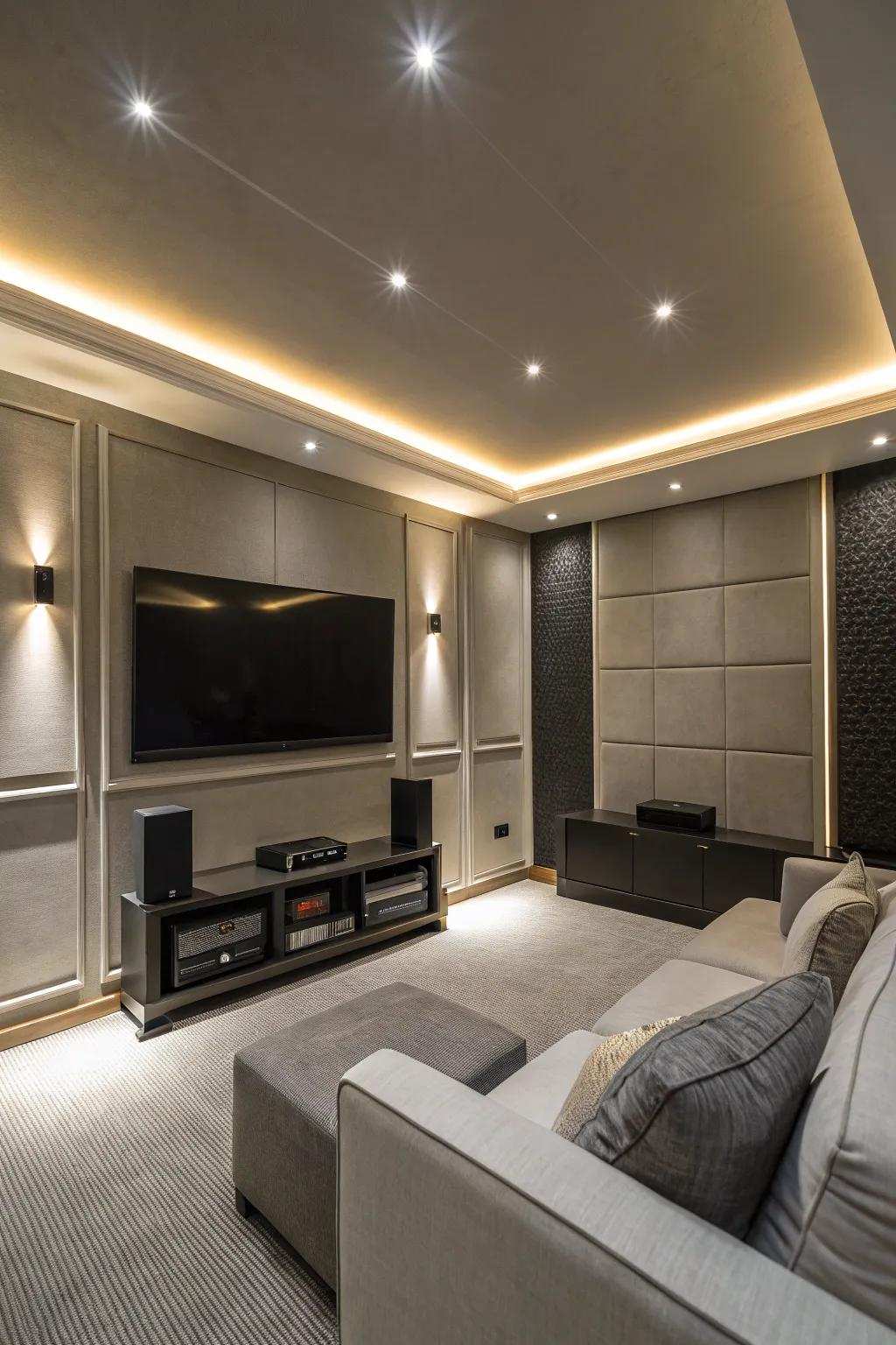 Hidden speakers provide a streamlined look.