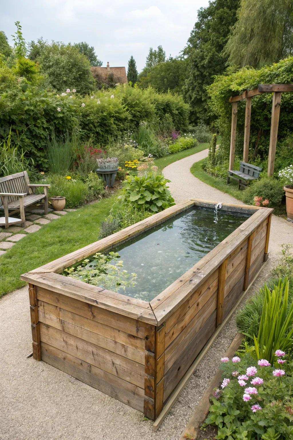 High ponds provide safety and style for family gardens.